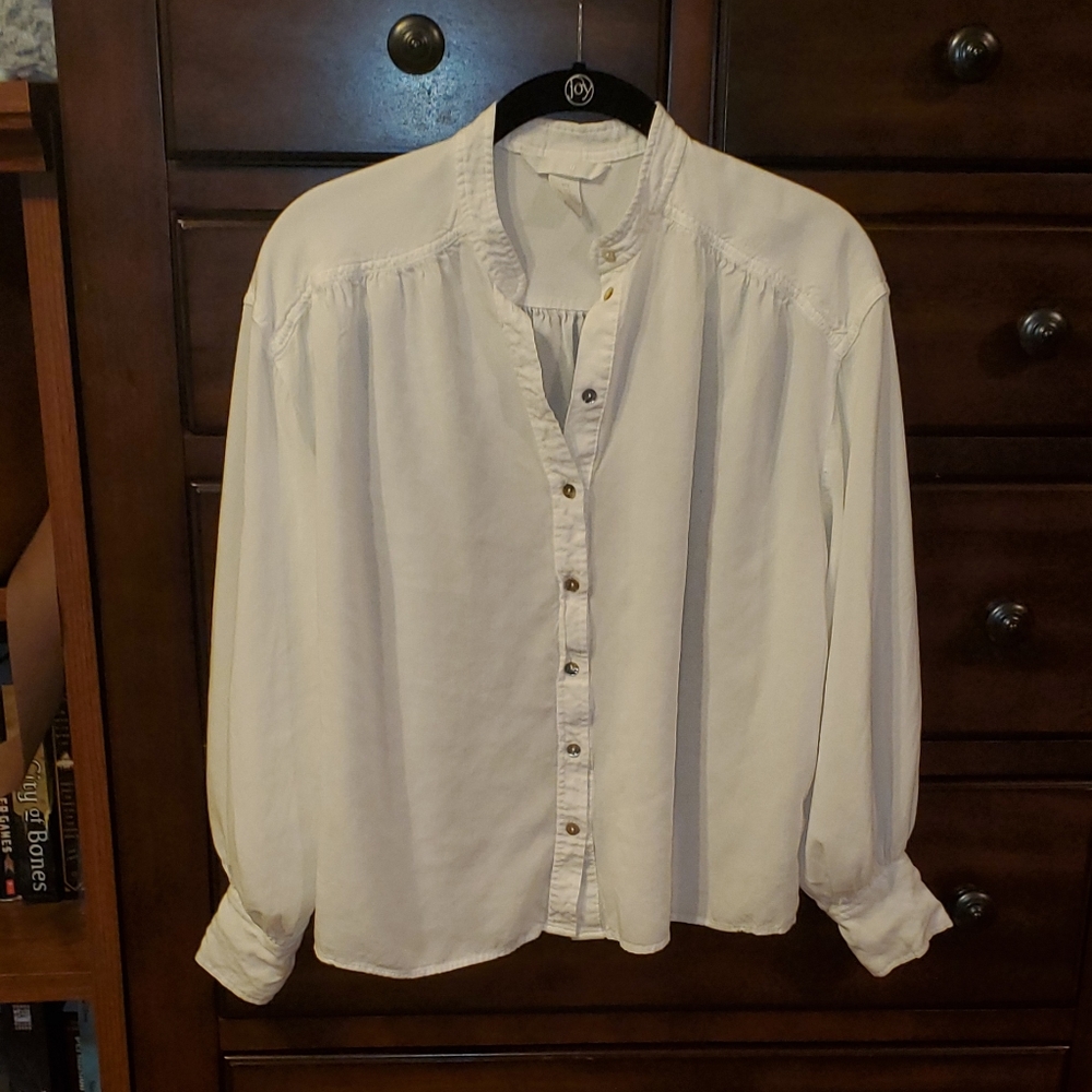 White Button Down Top